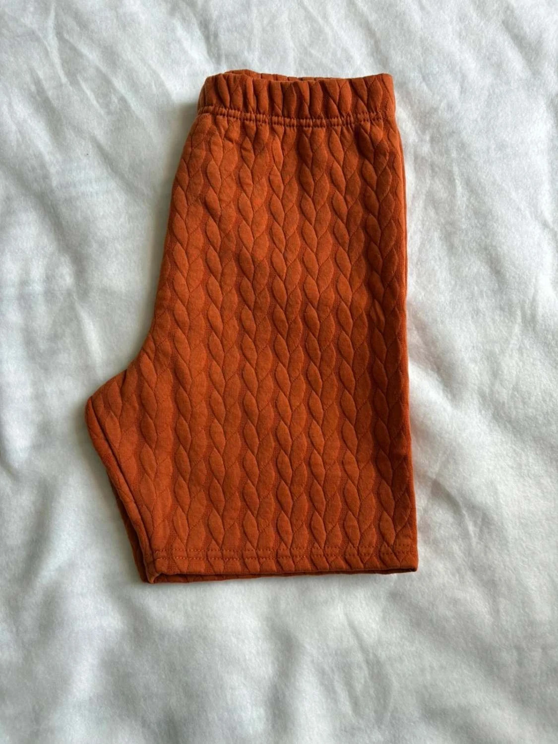 Textuurde korte broek Undiz oranje maat S – photo 3